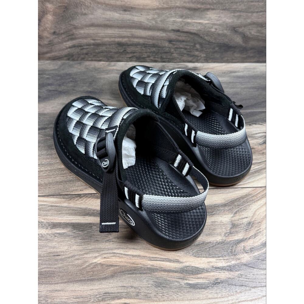 NIB Chaco W9 Canyon Woven Clogs Fade Black White Suede Jacquard Polyester - Picture 7 of 11